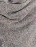 Beautiful Cashmere Ruffle Shawl- Grey Fleck