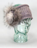 Knit Headband with Rosette - Ivory