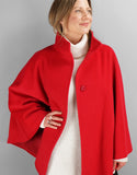 Belted Modern Cape/Jacket - Red
