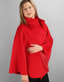 Belted Modern Cape/Jacket - Red