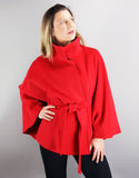 Belted Modern Cape/Jacket - Red