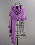 Beautiful Cashmere Ruffle Shawl- Lilac