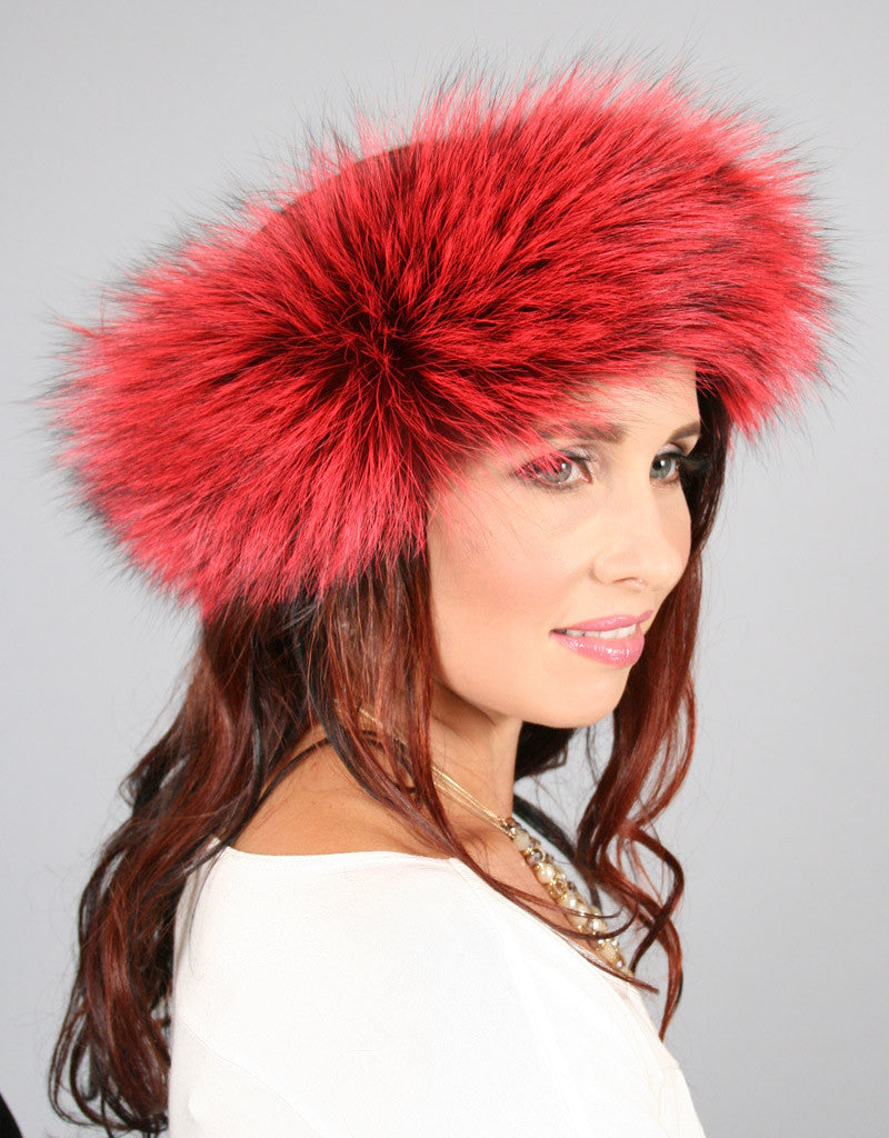 Wide Fur Headband-Cross