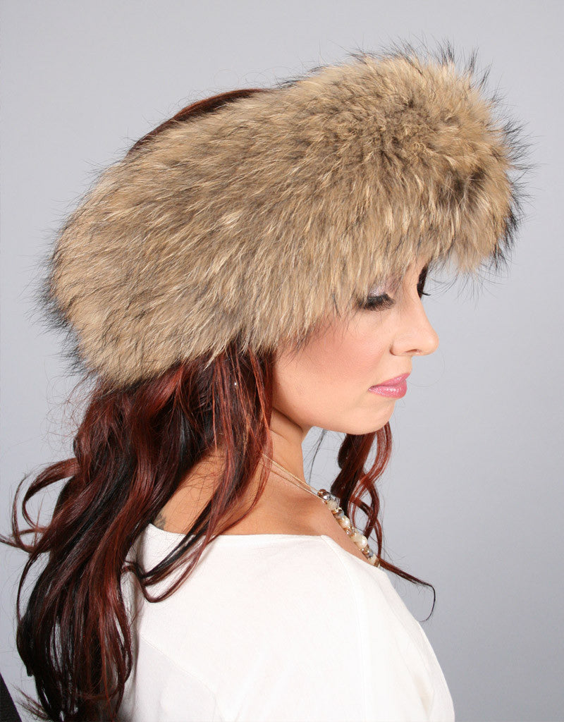 Wide Fur Headband-Cross