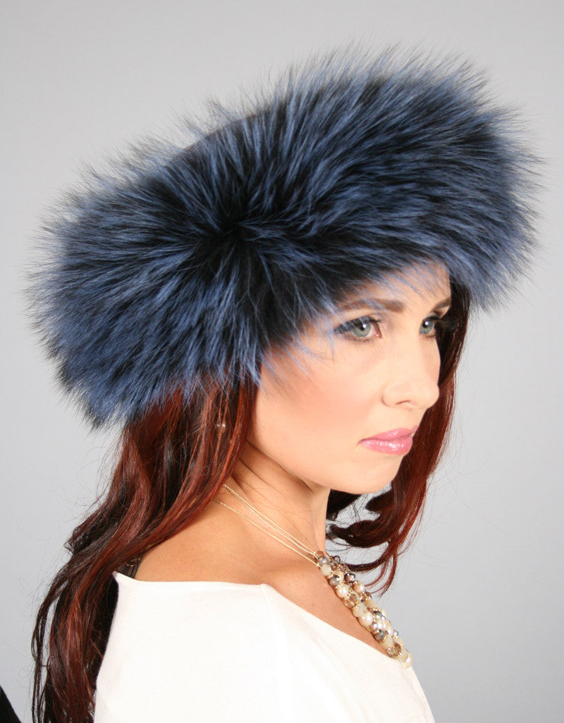 Wide Fur Headband-Cross
