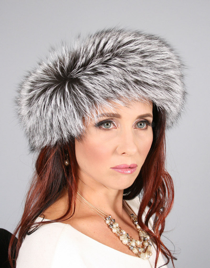 Wide Fur Headband-Cross