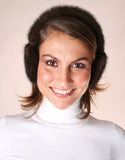 Mink All Fur Earmuff-Mahogany