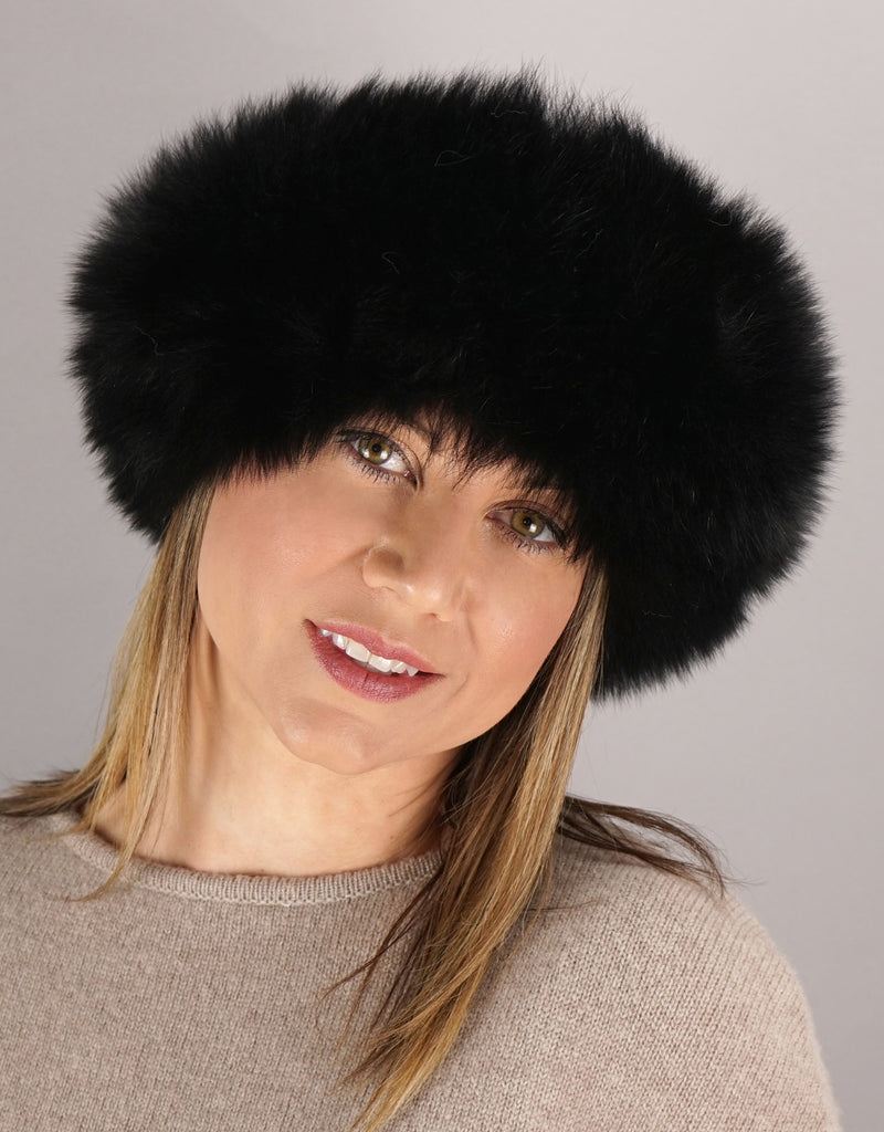 Fur Headband- Black