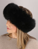 Fur Headband- Wedgewood Blue