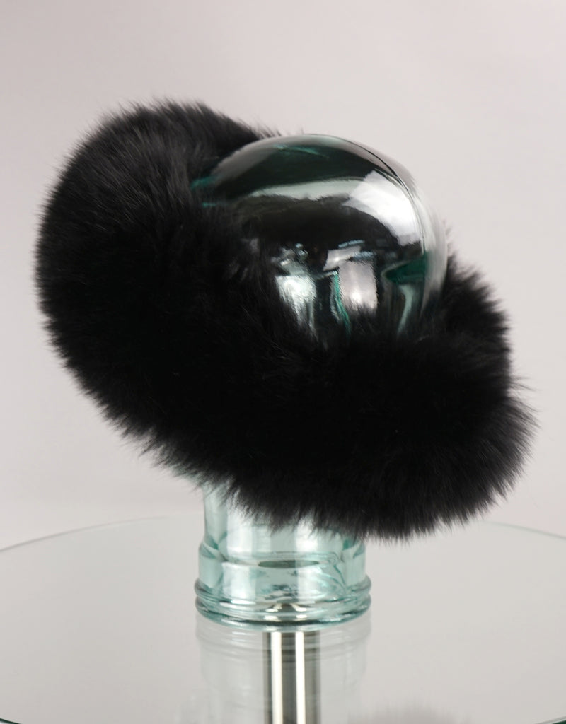 Fur Headband- Black