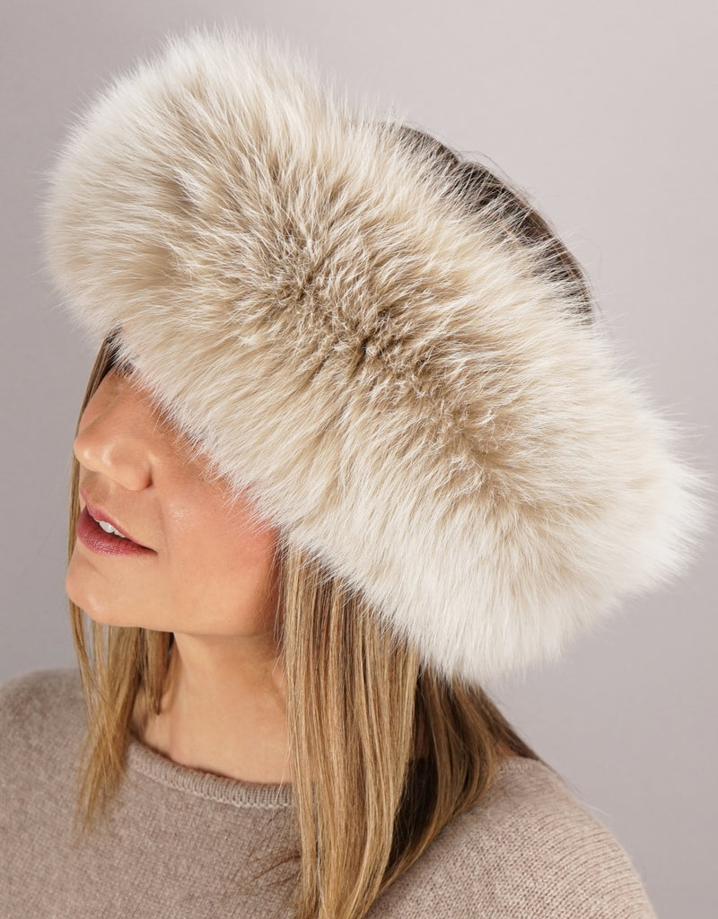 Fur Headband- Soft Blush