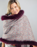 Printed Cashmere Shawl- Mulberry Scroll