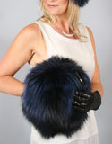 Forever Elegant Purse Muff- Navy Dyed Silver