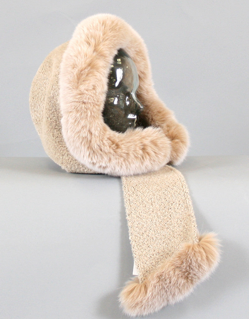 Hood with Fur Trim- Black