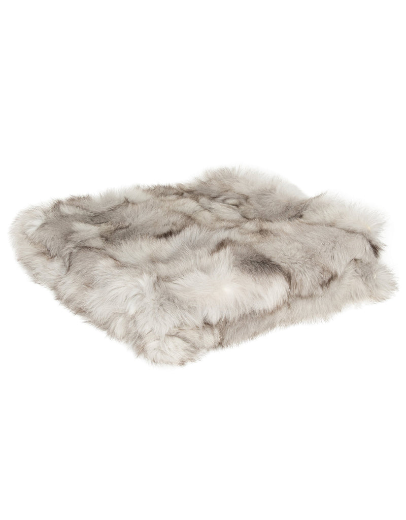CANADIANA Fox Blanket - Natural Blue Fox