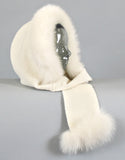 Hood with Fur Trim- Black Crystal