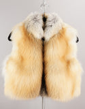Fox & Leather Crop Vest - Golden Island