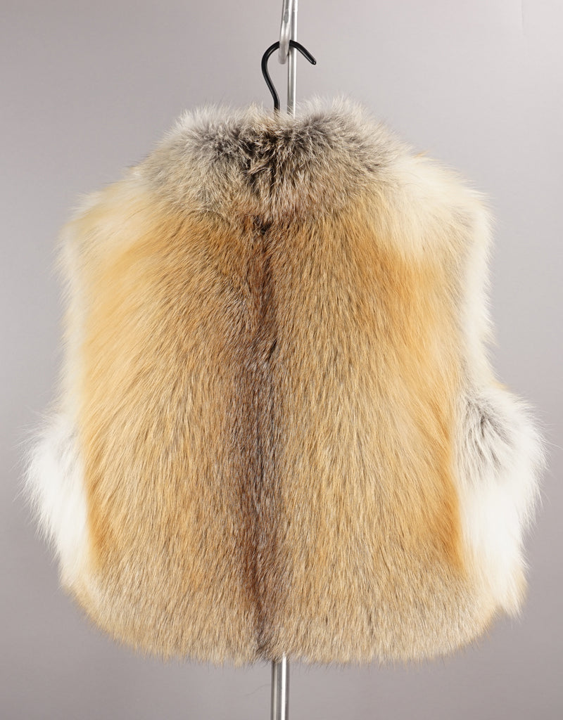 Fox & Leather Crop Vest - Golden Island