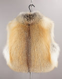 Fox & Leather Crop Vest - Golden Island