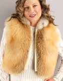 Fox & Leather Crop Vest - Golden Island