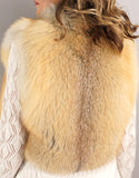 Fox & Leather Crop Vest - Golden Island