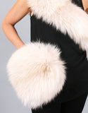 Forever Elegant Purse Muff- Red Dyed Silver