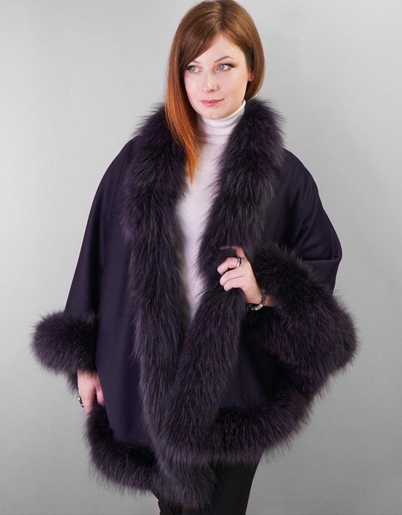 Loro Piana Medium Round Cape - Purple