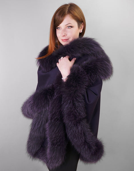 Loro Piana Medium Round Cape - Purple