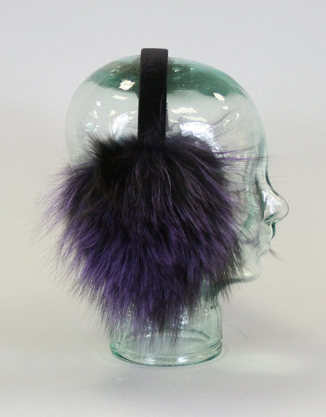 Lux Fox Earmuff-Purple Dyed Silver