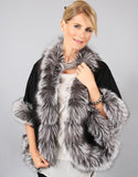 Petite Cashmere Cape - Off White