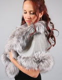 Petite Cashmere Cape - Off White