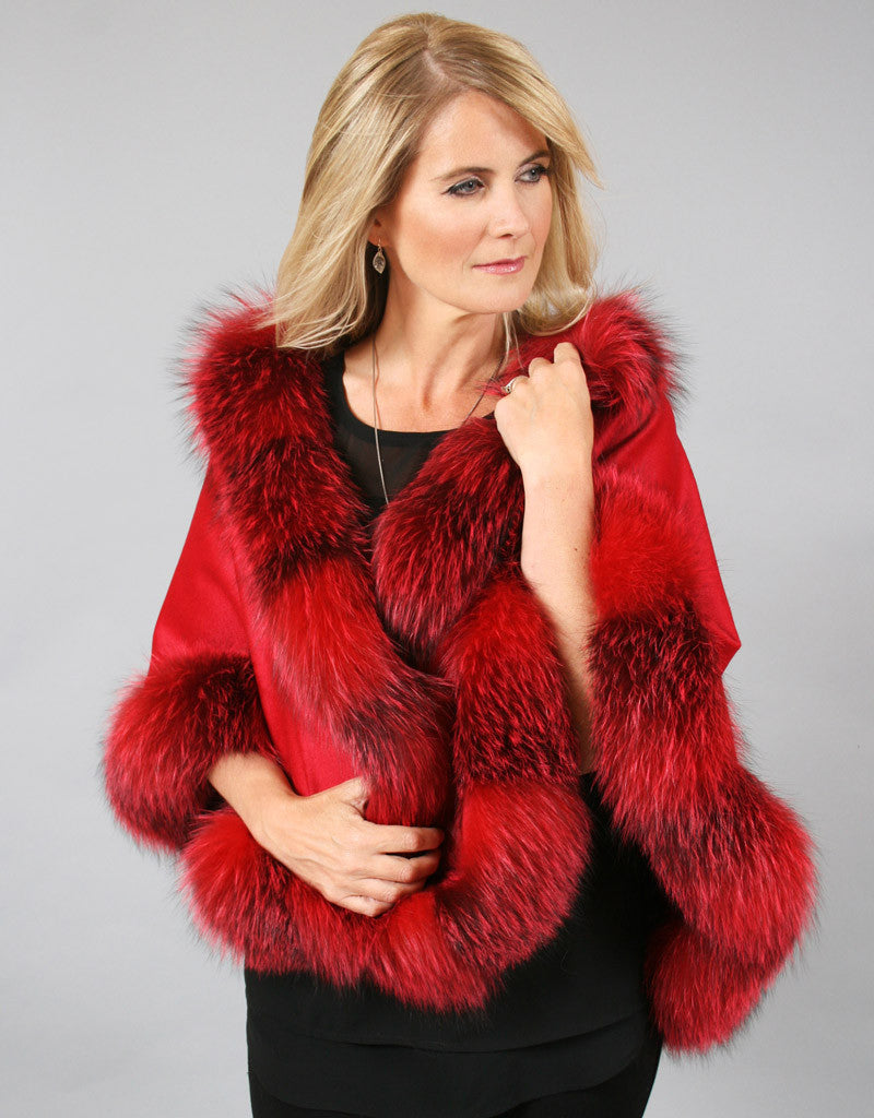 Petite Cashmere Cape - Off White