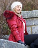 Belted Sporty Jacket-Red