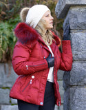 Belted Sporty Jacket-Red