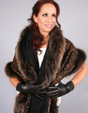 Printed Cashmere Shawl-Marble/ Black Snow