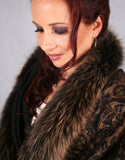 Printed Cashmere Shawl-Marble/ Black Snow