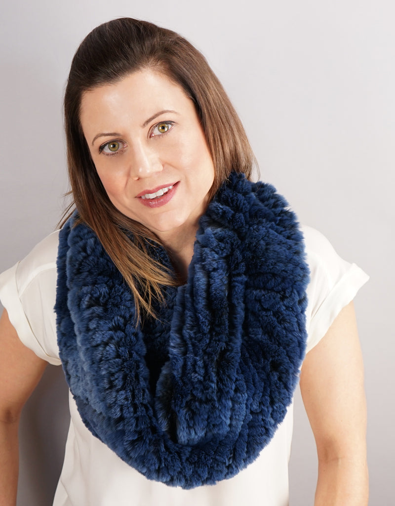 Stretch Cowl- True Blue