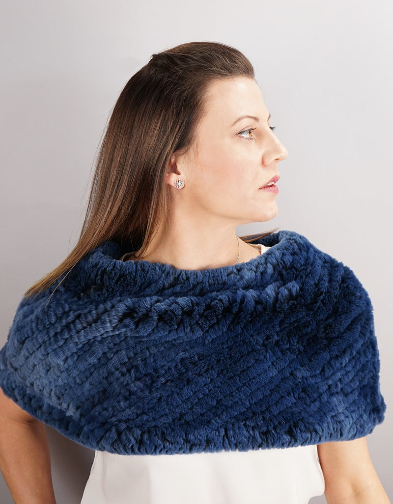 Stretch Cowl- True Blue