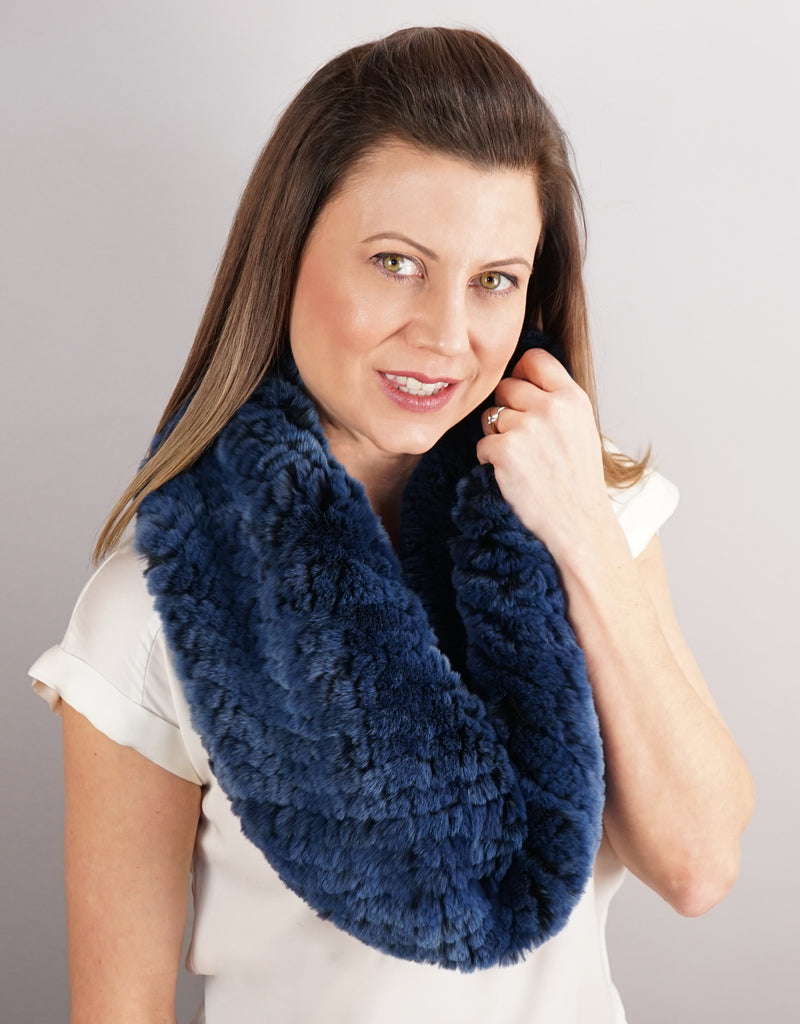 Stretch Cowl- True Blue