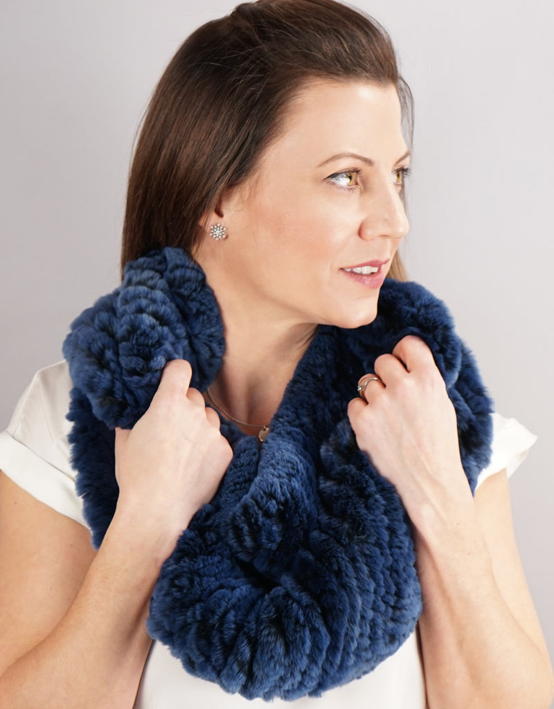 Stretch Cowl- True Blue