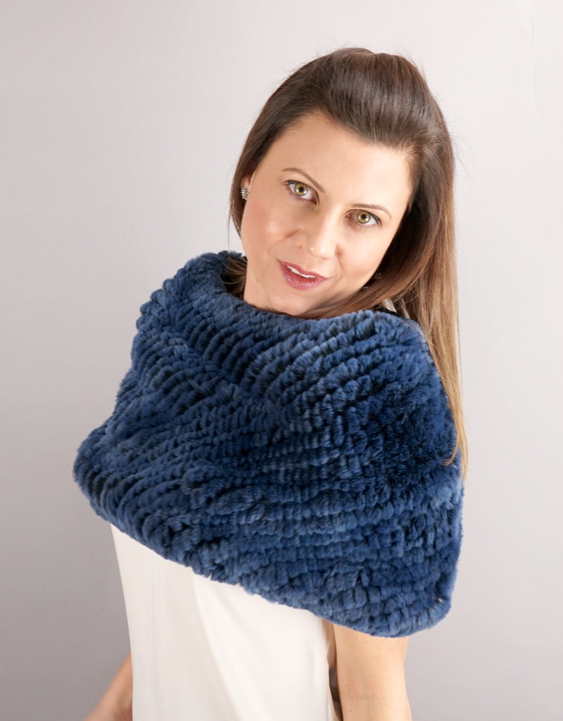 Stretch Cowl- True Blue