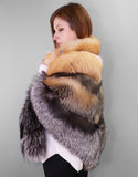 Fashion Fox Belted Cape - Multi