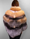 Fashion Fox Belted Cape - Multi