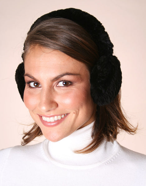 Soft all fur earmuff in sheared beaver