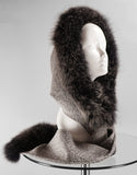 Hood with Fur Trim- Silver