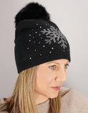 Snowflake Hat- Black
