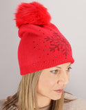 Snowflake Hat- Red
