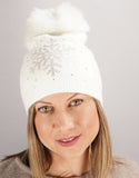 Snowflake Hat- White