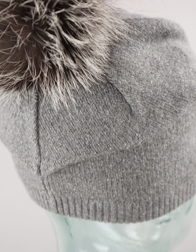 Sparkle Star Tucked Toque- Grey
