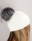 Sparkle Star Tucked Toque- White